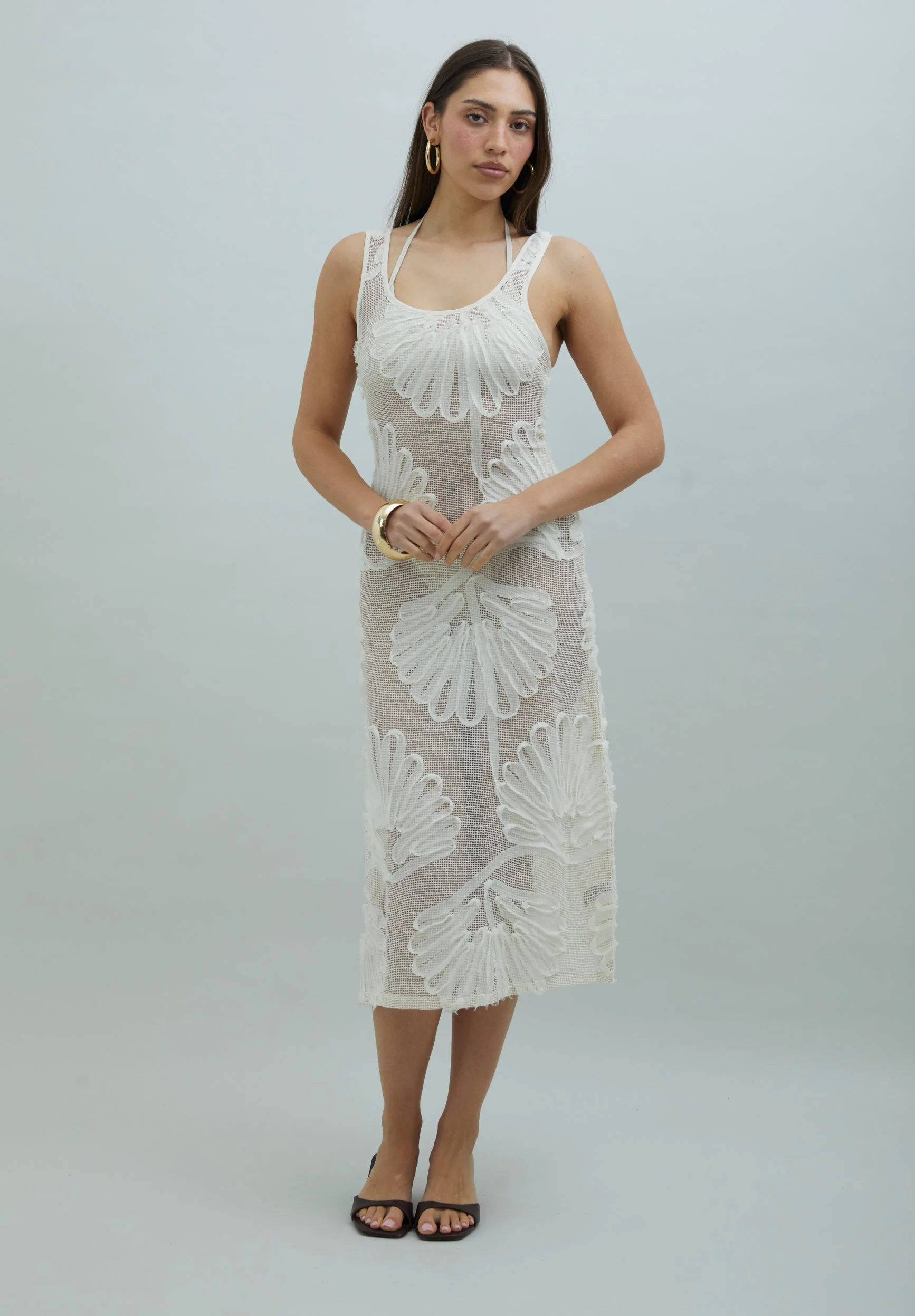 SEASHELLS APPLIQUE HOCKNEY DRESS - 1