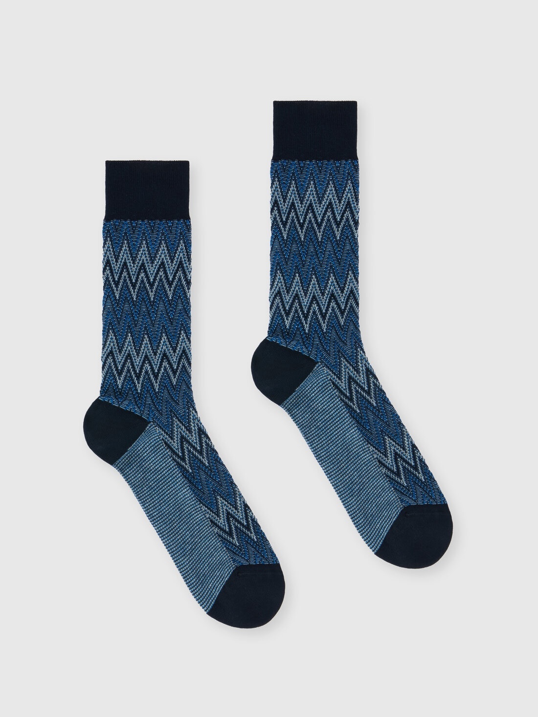 Zig zag cotton blend socks - 1