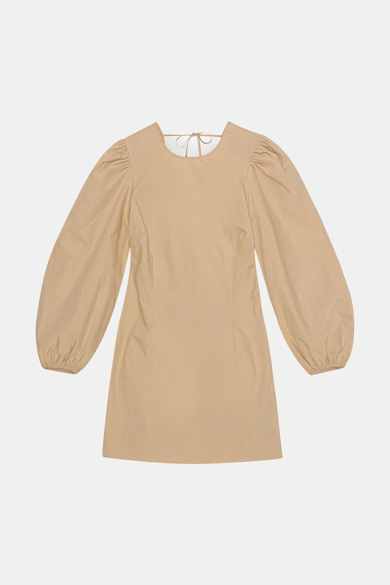 COTTON POPLIN OPEN BACK MINI DRESS 1
