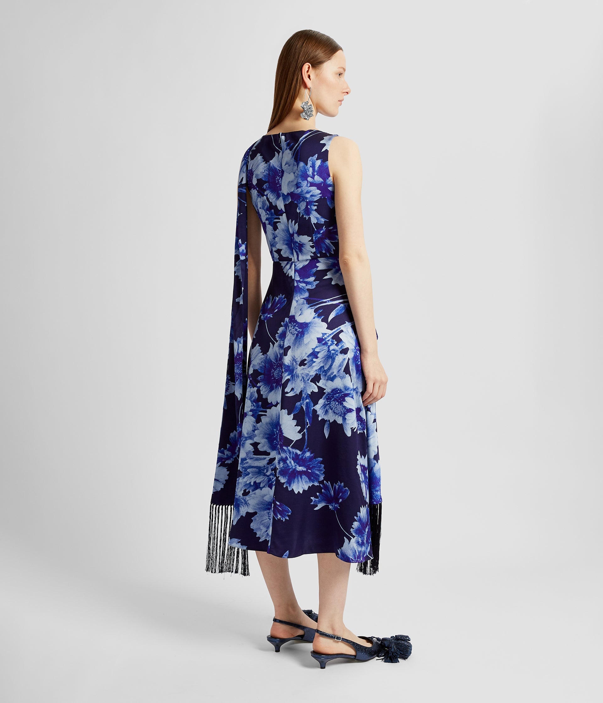DRAPED MIDI COCKTAIL DRESS - 3