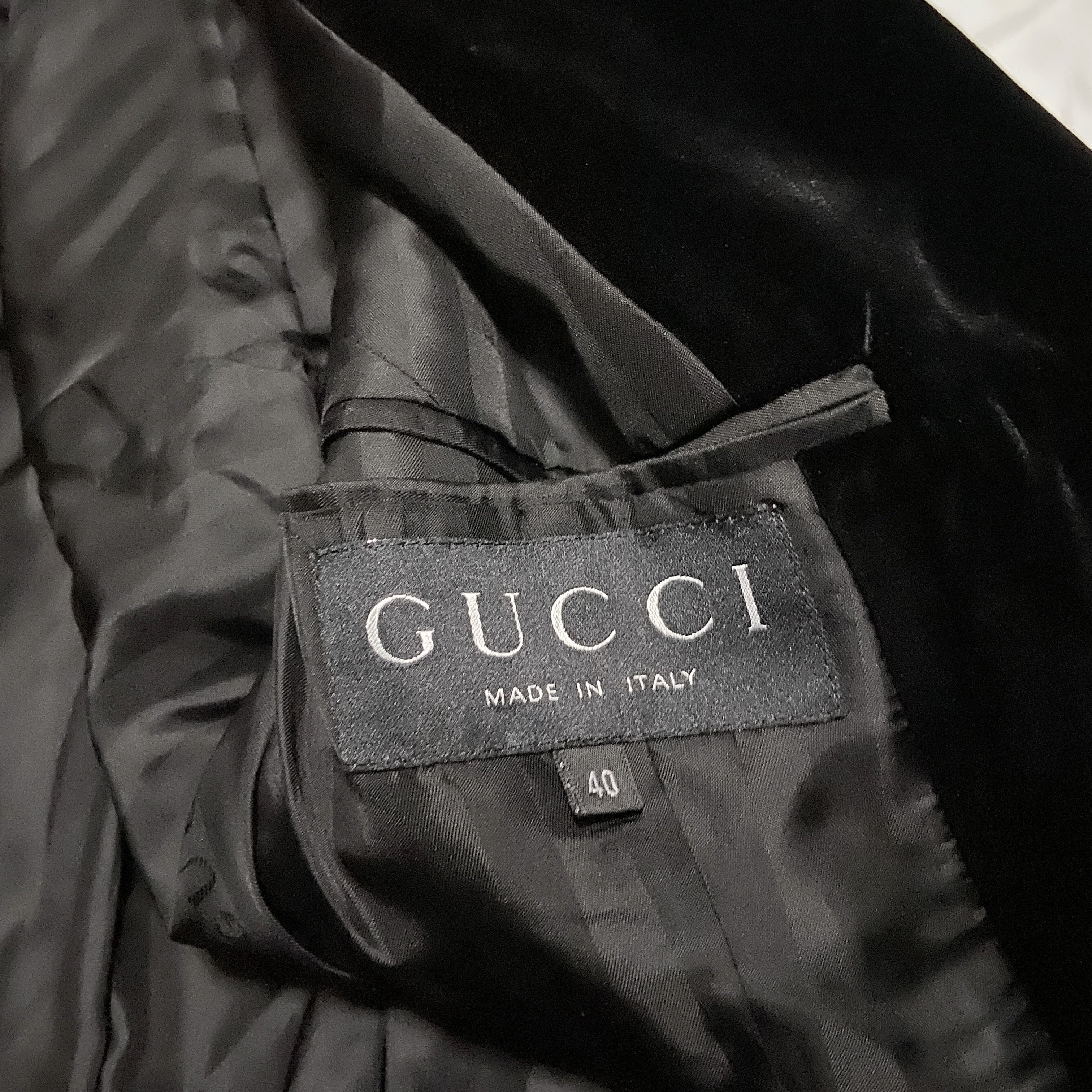 Gucci Fall 1995 Runway Velvet Double-Breasted Blazer 40 - 12