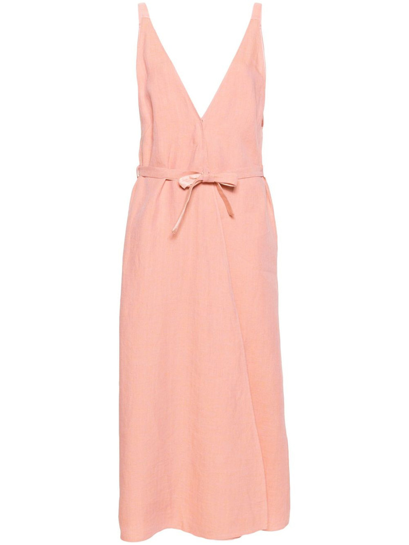 belted linen wrap dress 1