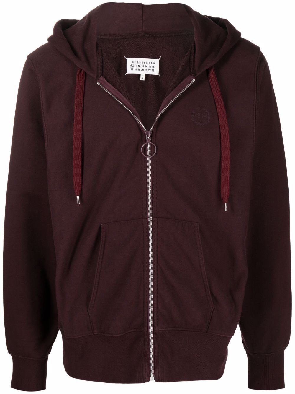 zip-up cotton hoodie - 1