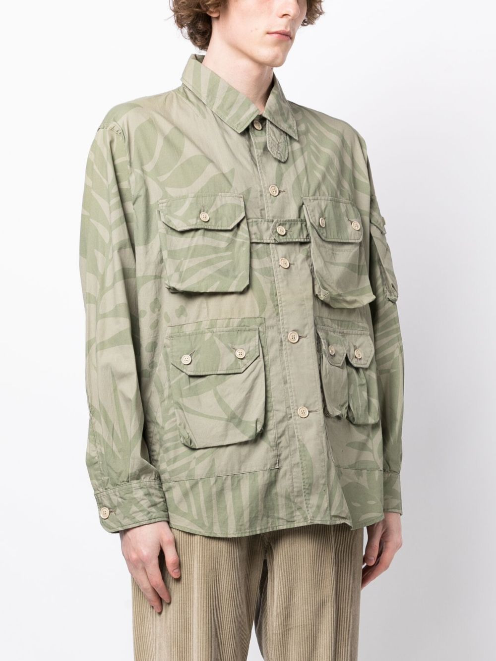 Explorer leaf-print shirt jacket - 3