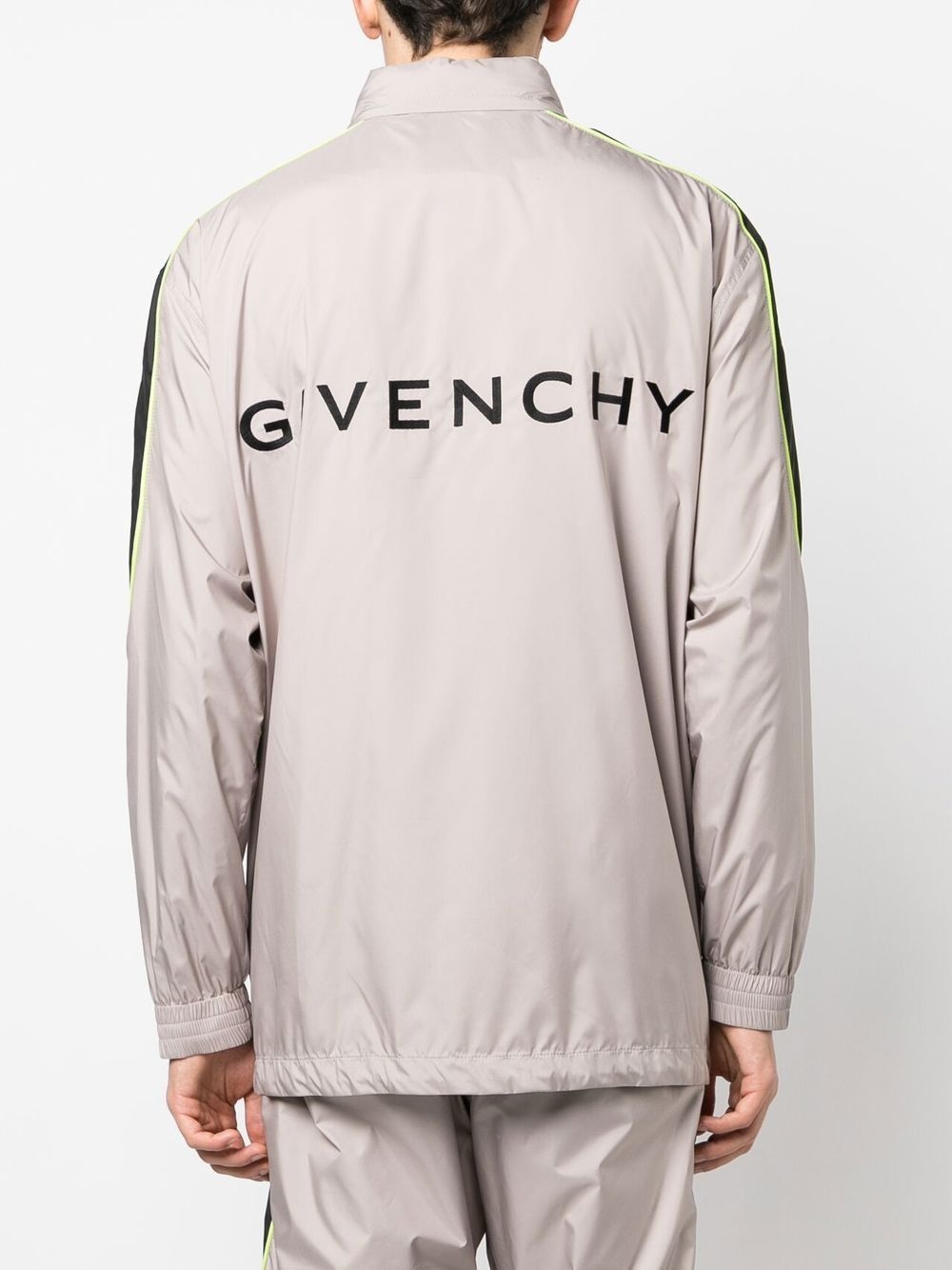 logo-print hooded jacket - 4