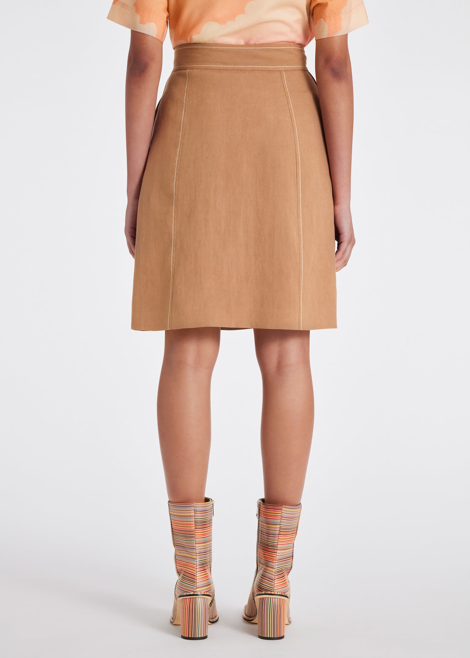 Linen Wrap Skirt - 5