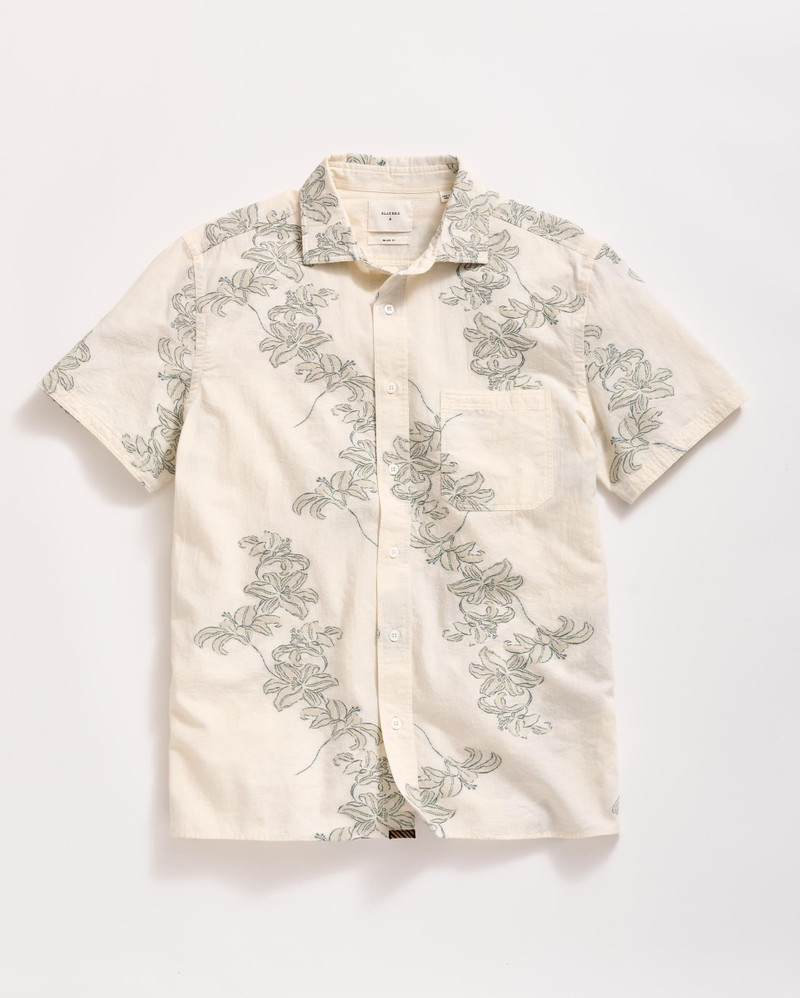 Short Sleeve Watercolor Lily Jacquard Treme Shirt 1