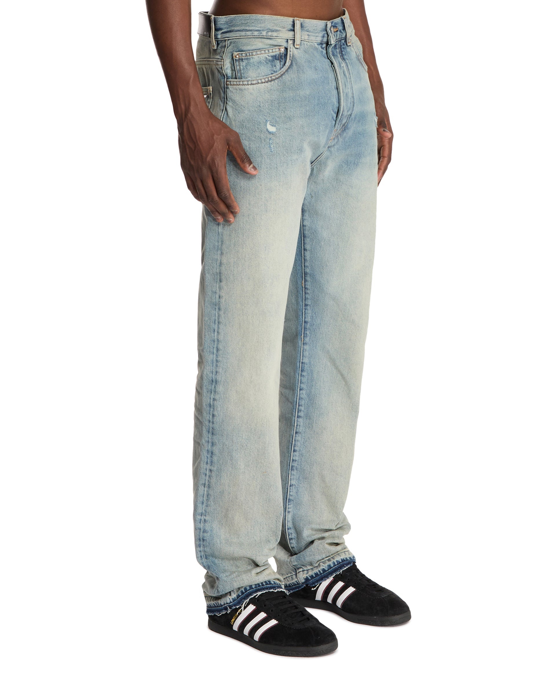 Blue Straight-Leg Jeans - 4