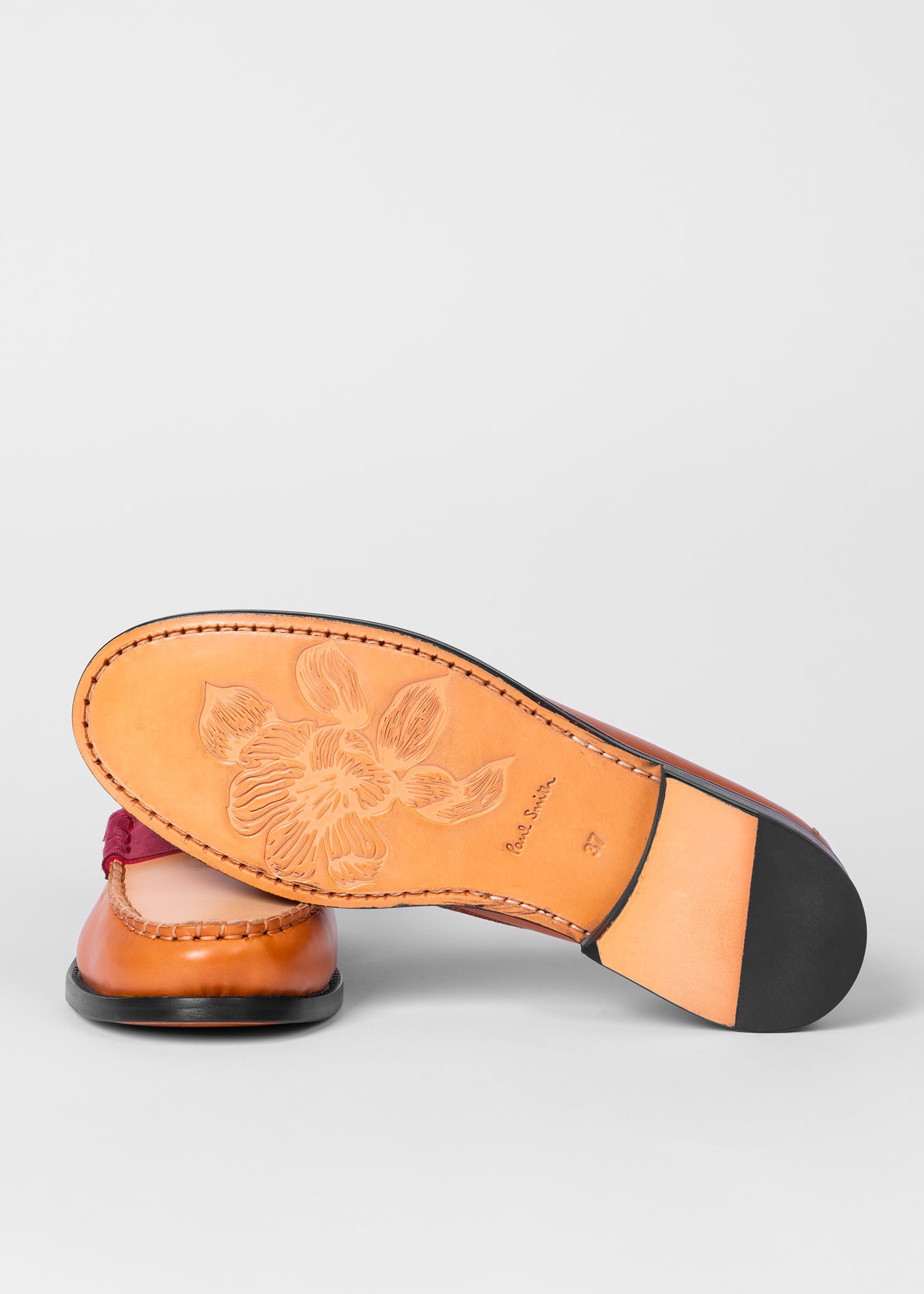 Tan Colour-Block Leather 'Laida' Loafers - 4