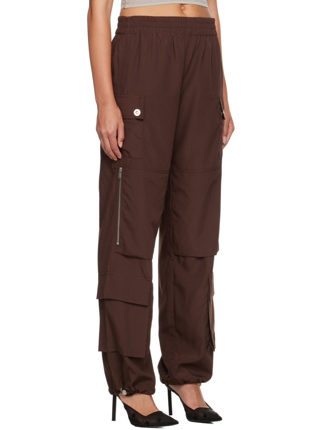 Brown Pocket Cargo Trousers - 2
