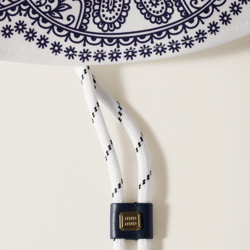 Miu Miu Printed cotton hat outlook