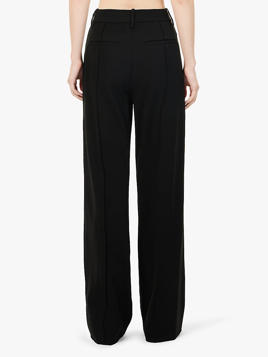 Weyes wide-leg mid-rise woven trousers - 4