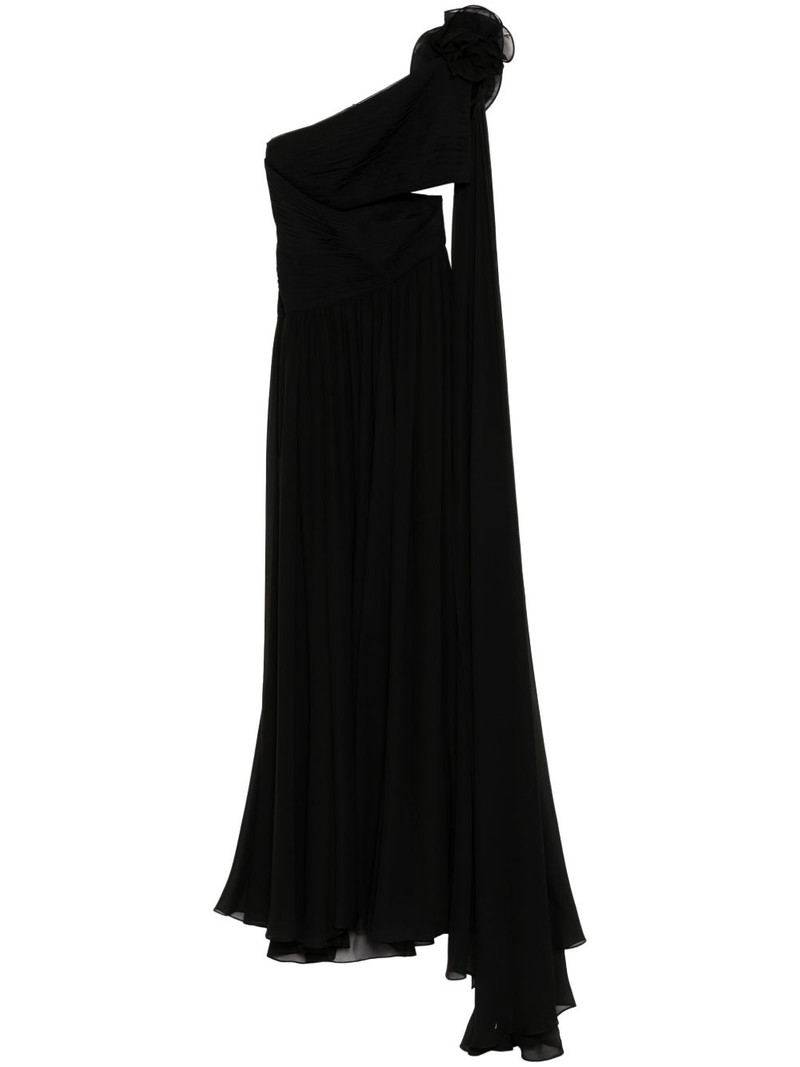 asymmetric silk gown 1