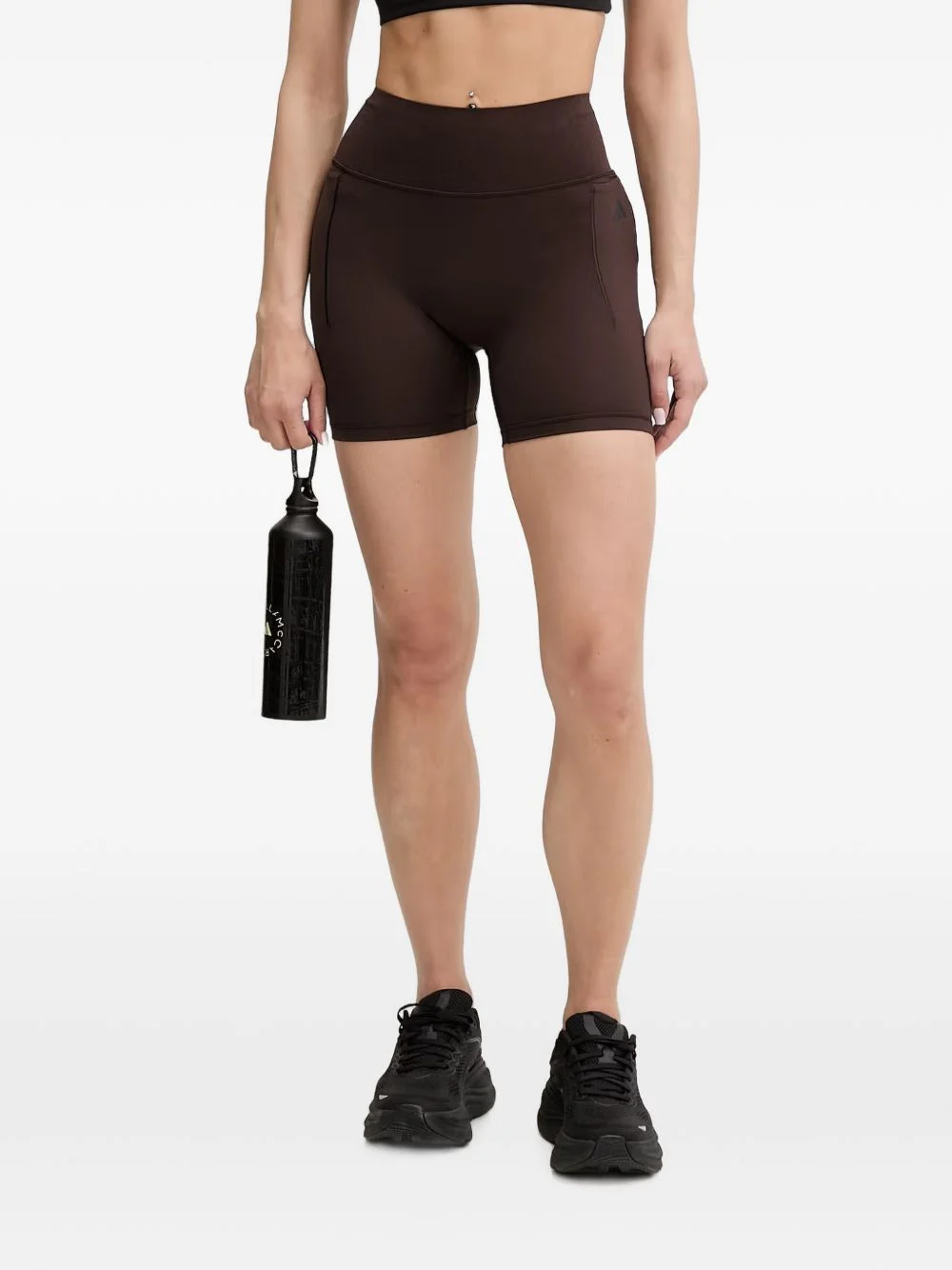 Optimé logo-print high-waisted shorts - 1