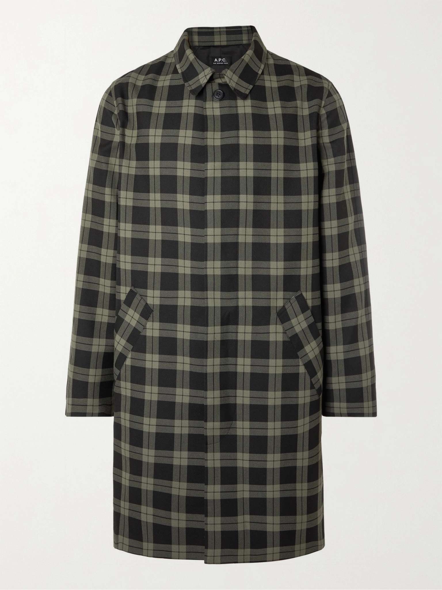 Checked Tech-Twill Coat - 1