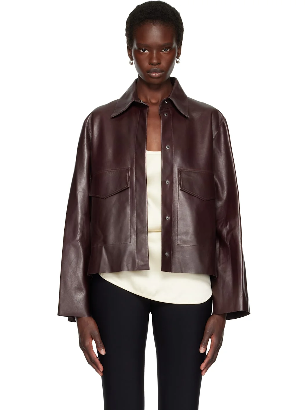 Brown Darcy Leather Jacket - 1