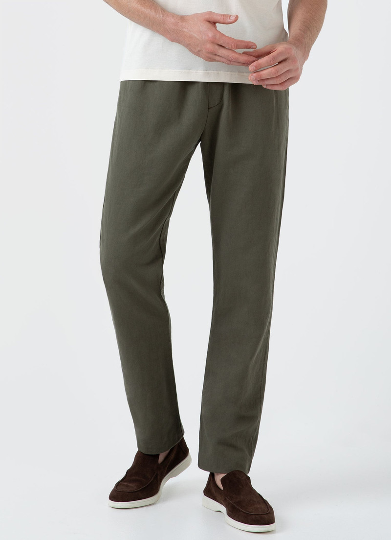 Sunspel Cotton Linen Drawstring Trouser outlook