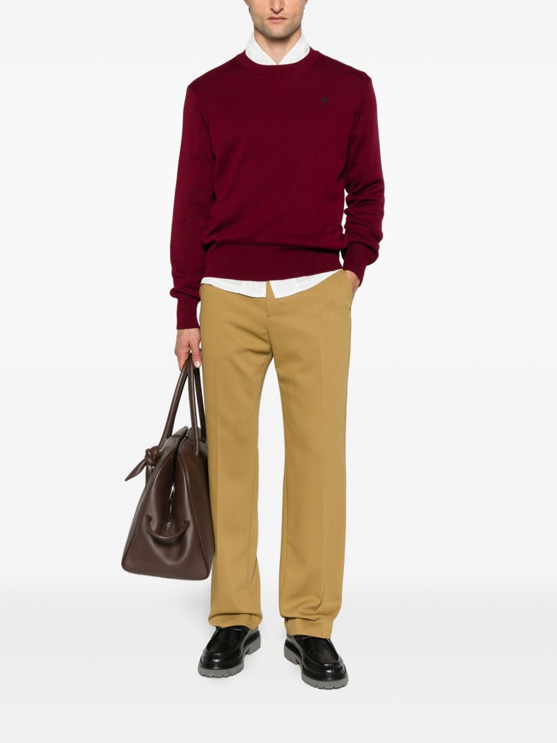 AMI Paris crew-neck logo sweater outlook