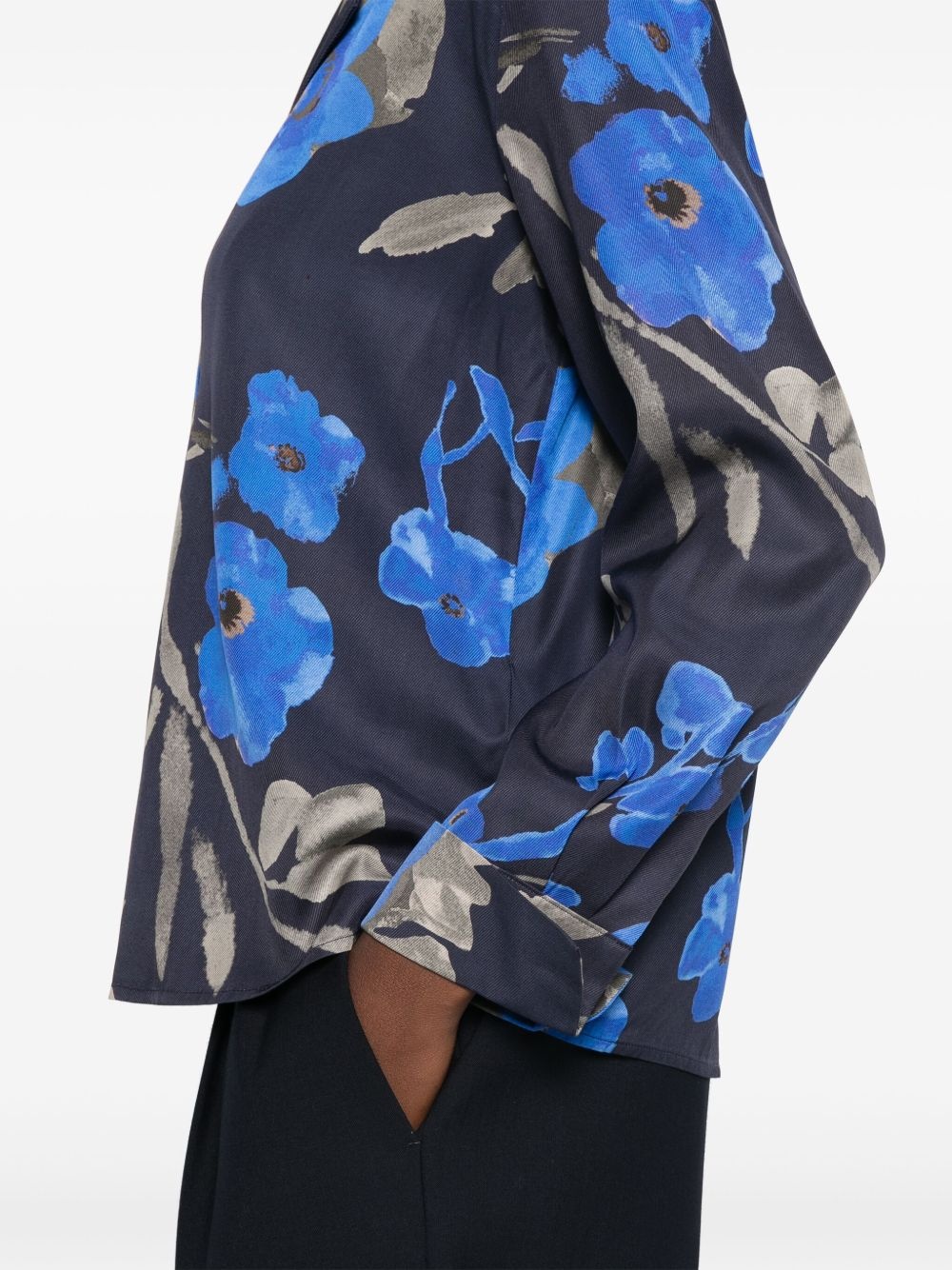 floral-print shirt - 5