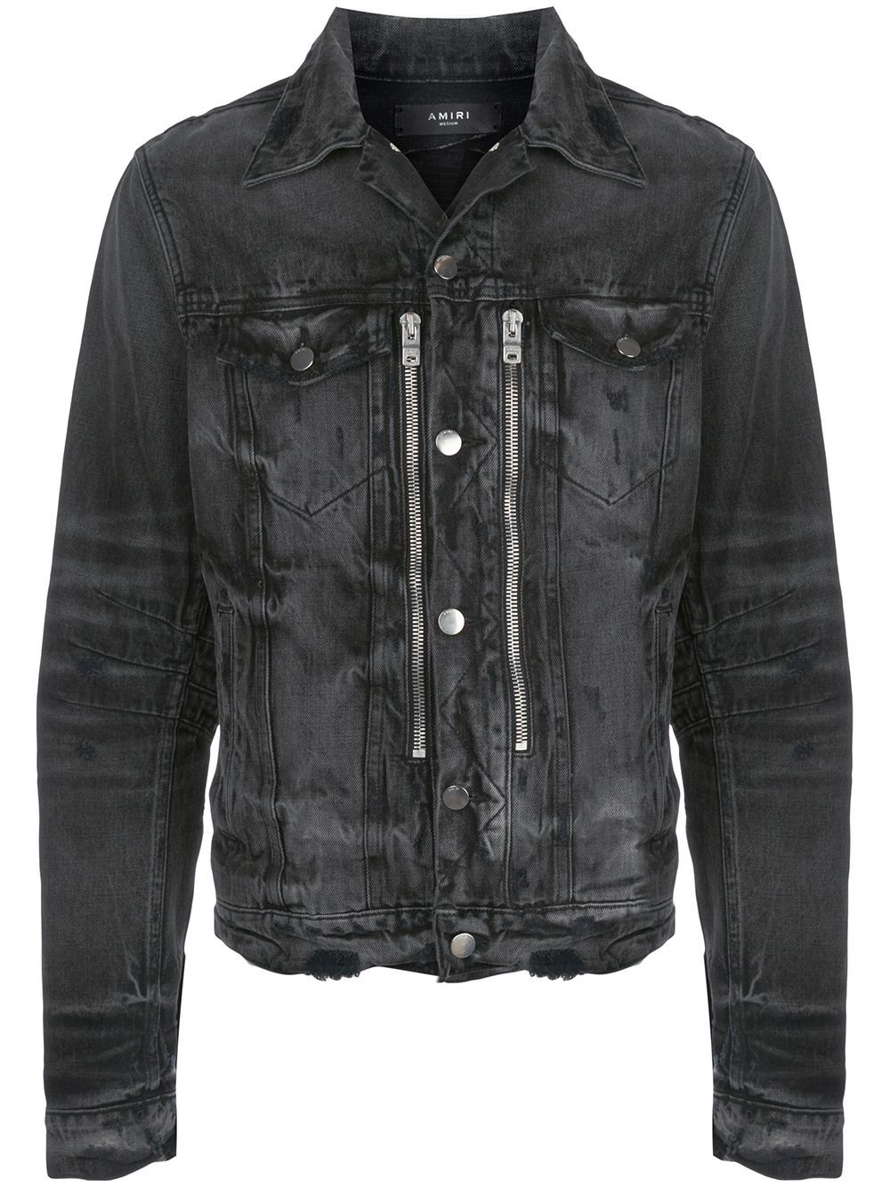 Bandana MX2 distressed denim jacket - 1