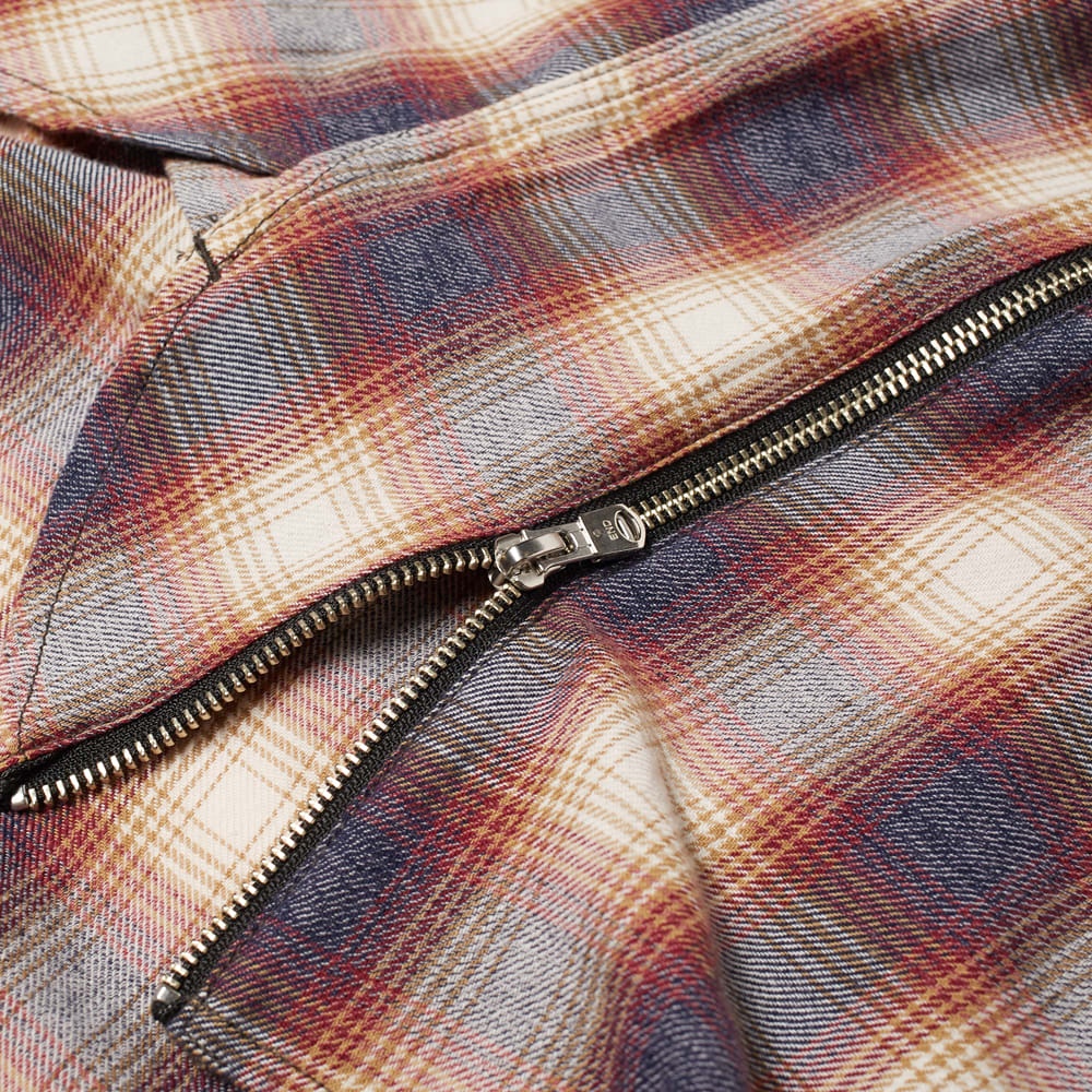 TAKAHIROMIYASHITA TheSoloist. Side Back Zip Check Work Shirt - 3