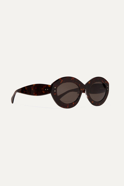 Alaïa Round-frame tortoiseshell acetate sunglasses outlook