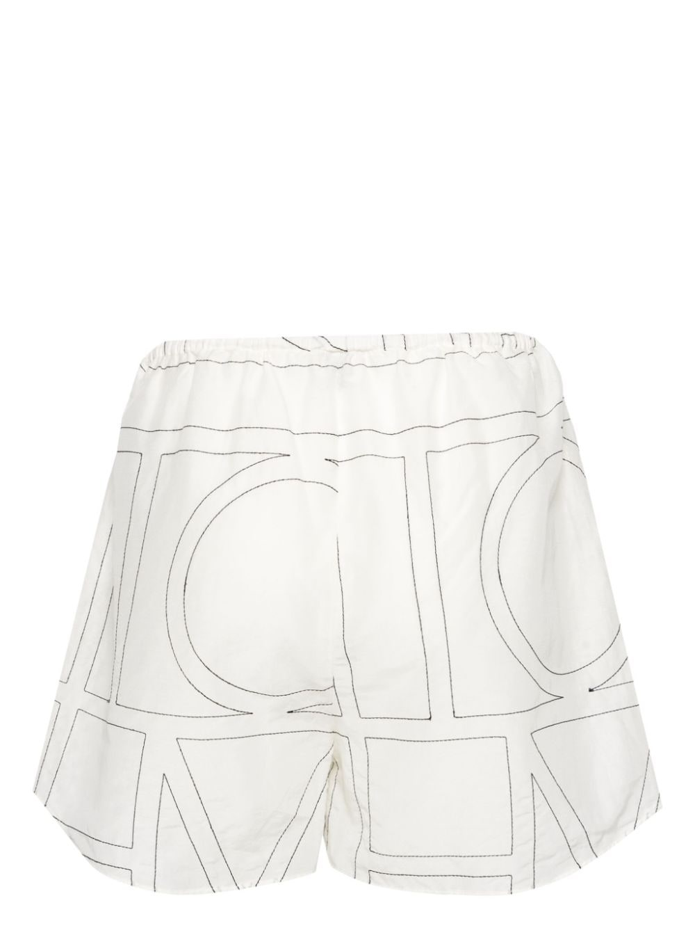 monogram-embroidered shorts - 2