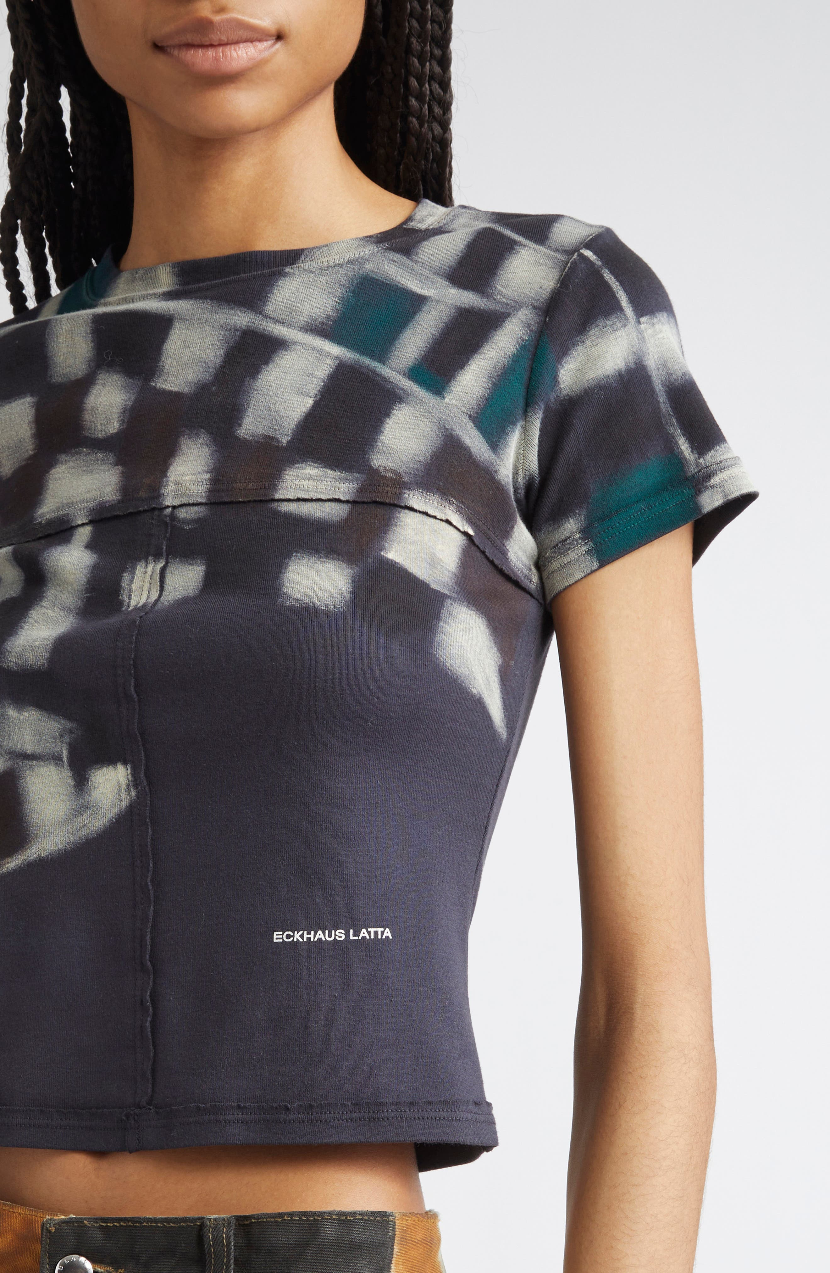 Eckhaus Latta Lapped Rib Baby Tee in Porcupine at Nordstrom - 5