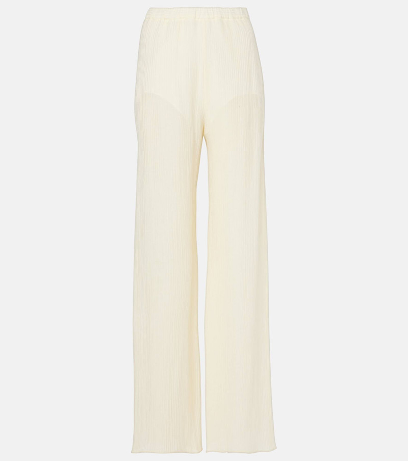 Zoagli cotton and silk-blend straight pants - 1