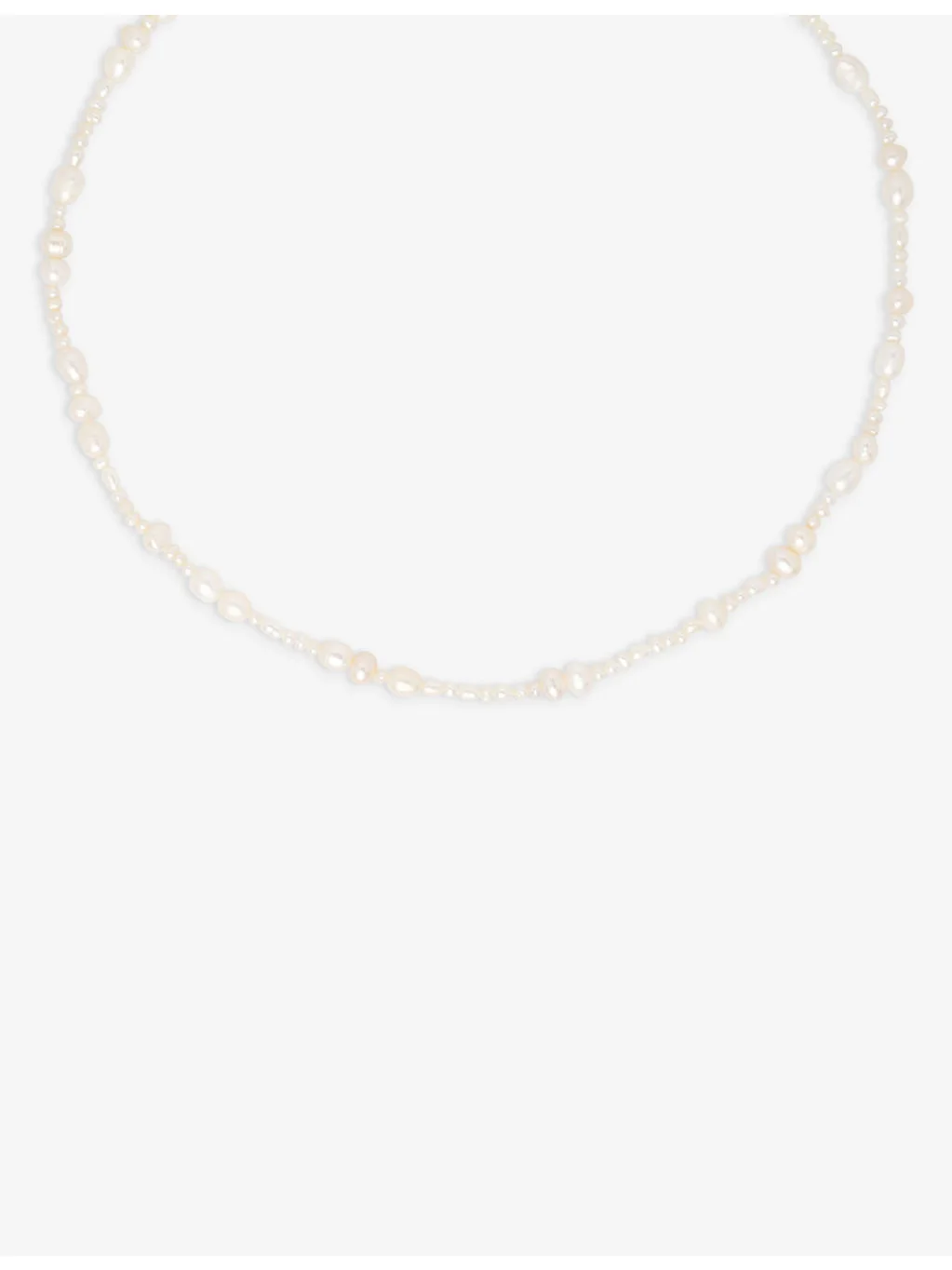 Serenity beaded gold-toned brass and freshwater pearl necklace - 1