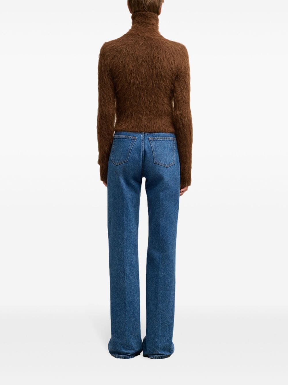 brushed-effect roll-neck jumper - 4