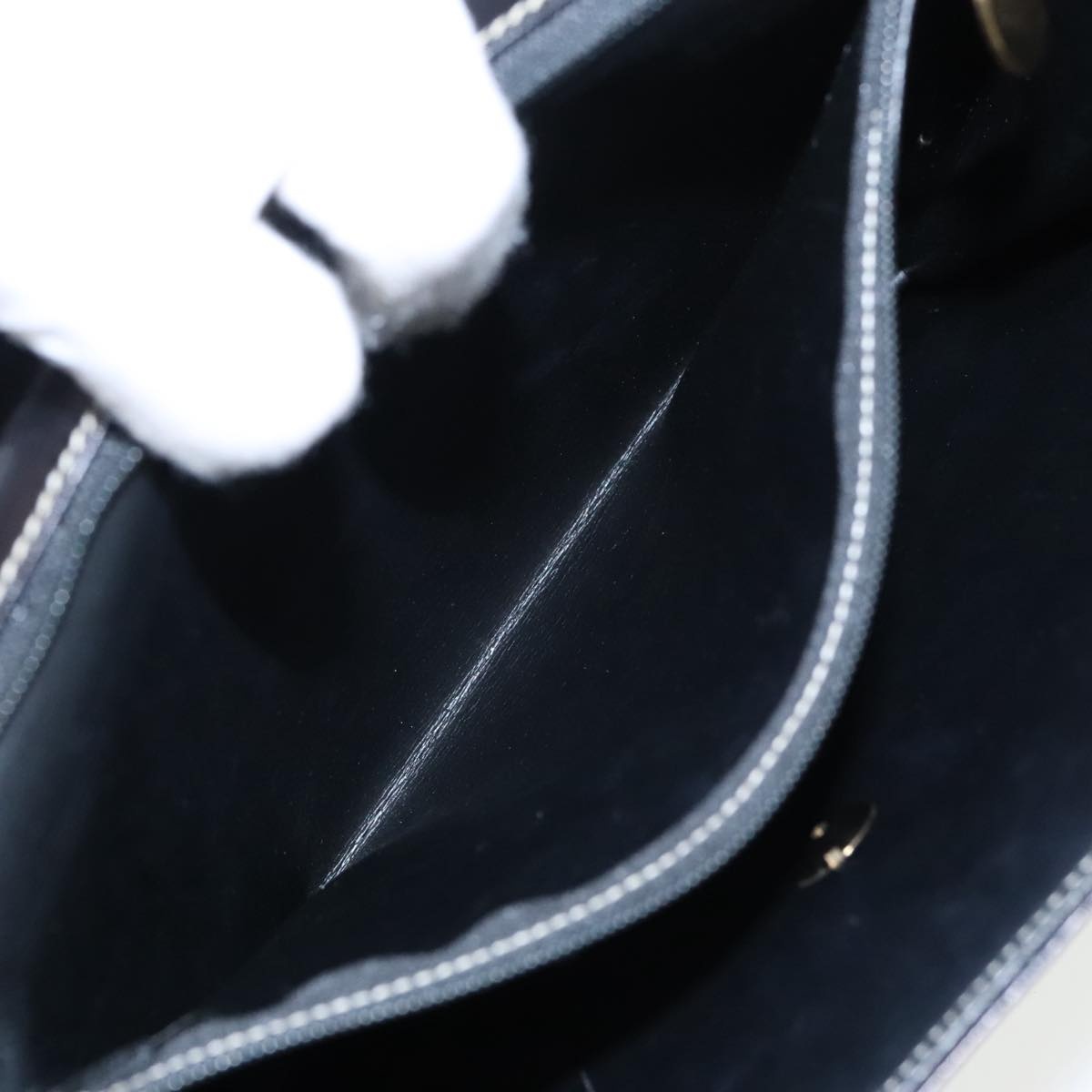 DIOR Hand Bag Leather Black Gold - 12
