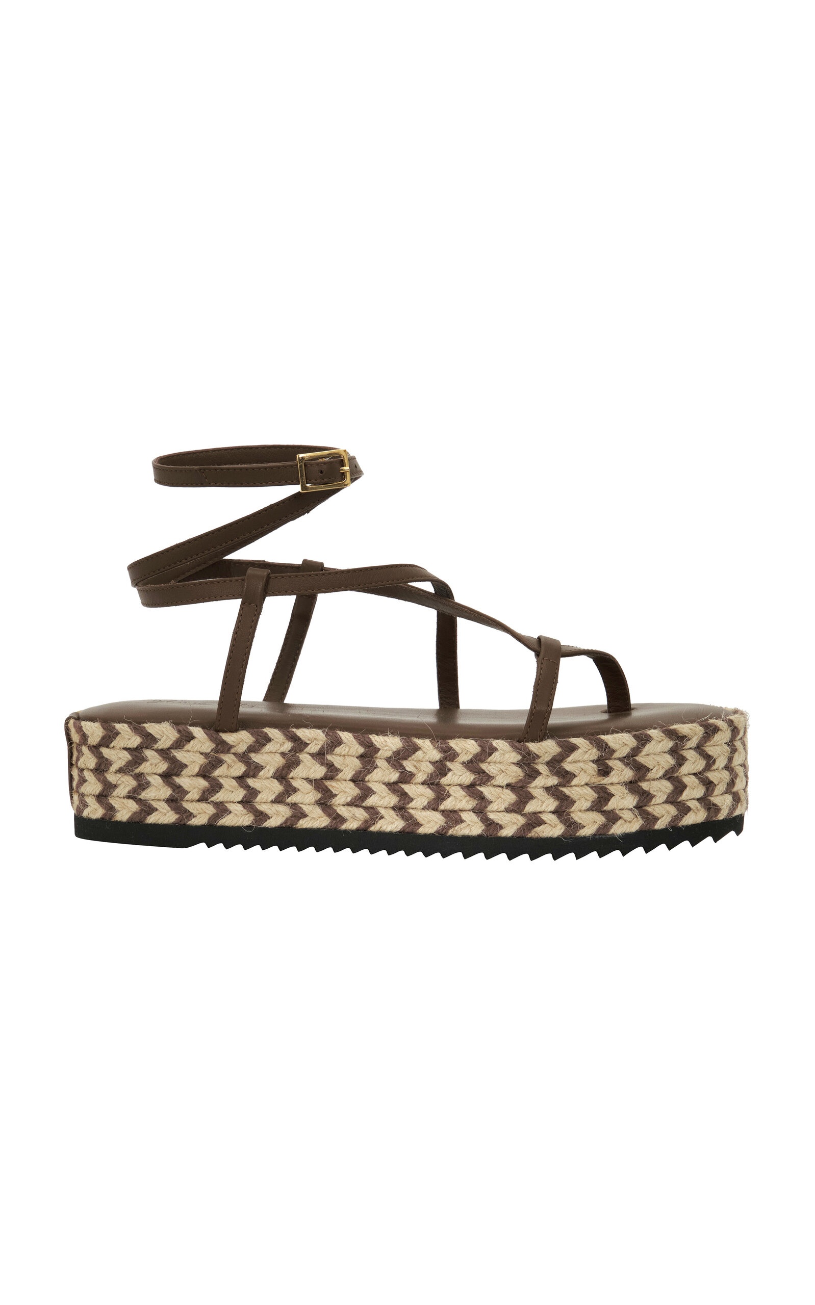 Barbor Leather Platform Sandals brown - 1