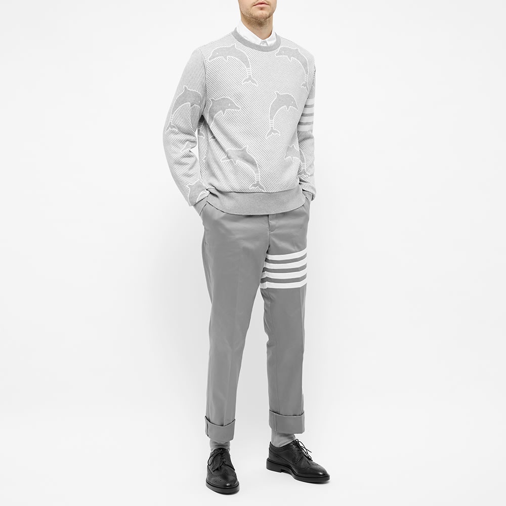 Thom Browne Dolphin Jacquard Four Bar Crew Sweat - 6