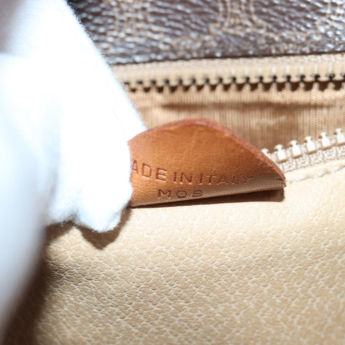 CELINE Macadam Canvas Shoulder Bag Pvc Leather Brown Gold - 12