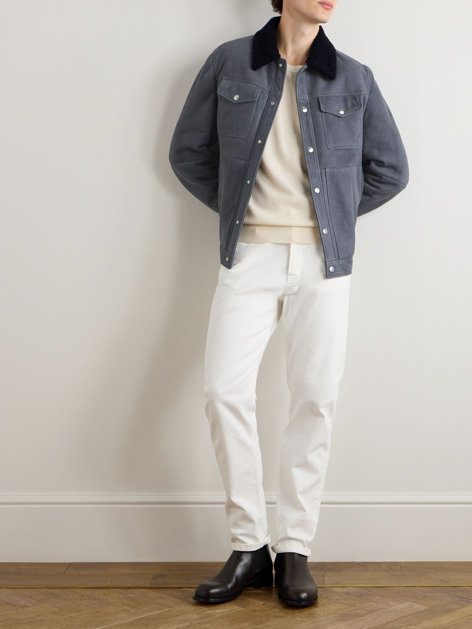 Shearling Jacket Blue - 2