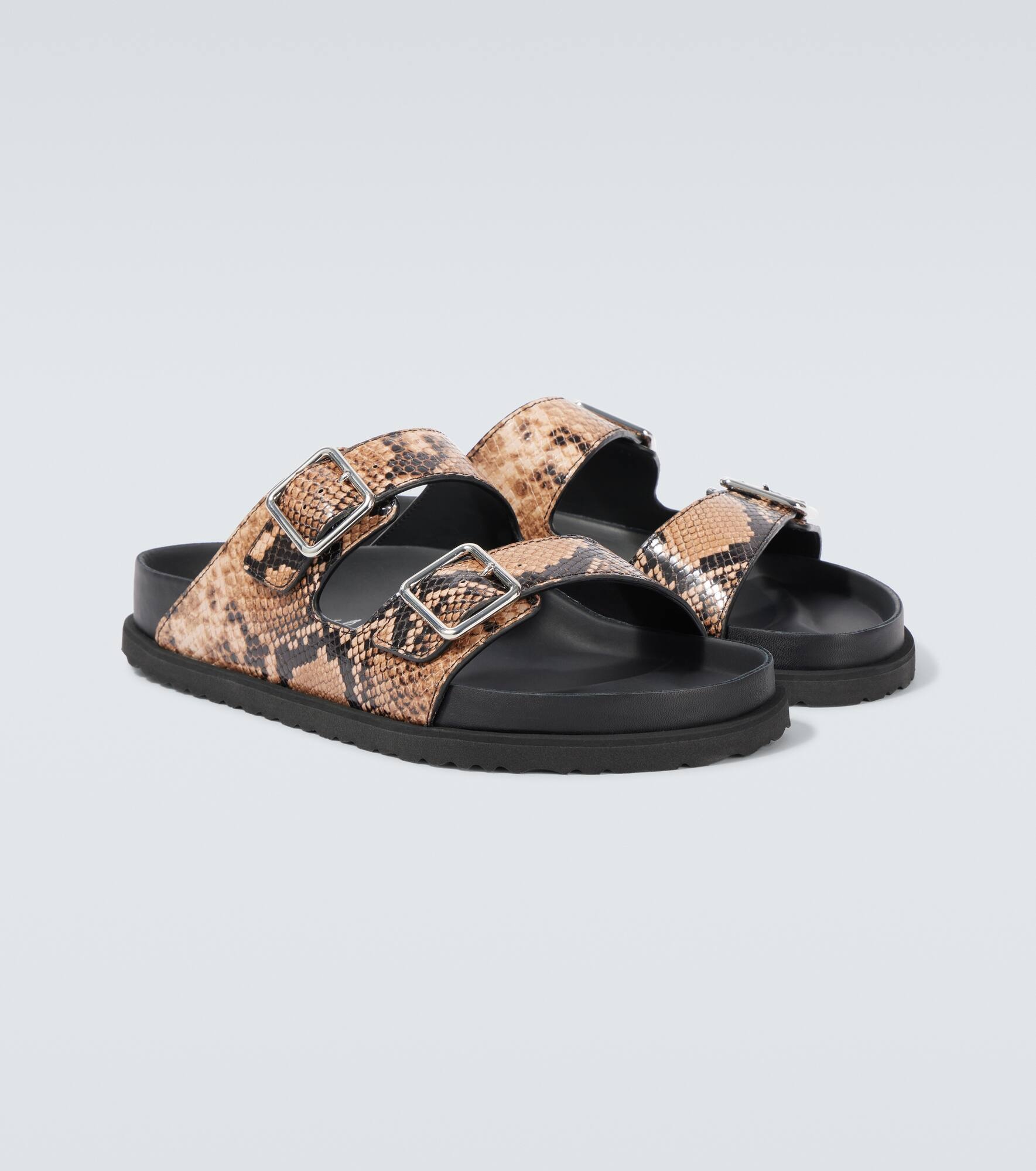 Arizona snake-effect leather sandals - 5