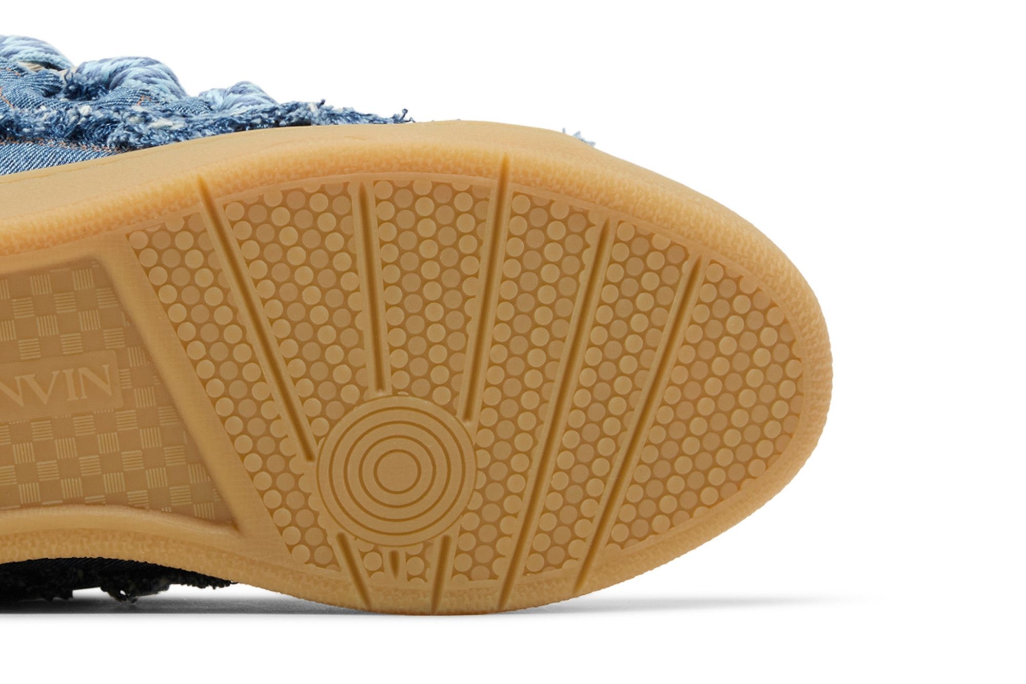 Lanvin Curb Sneakers 'Frayed Denim' - 5