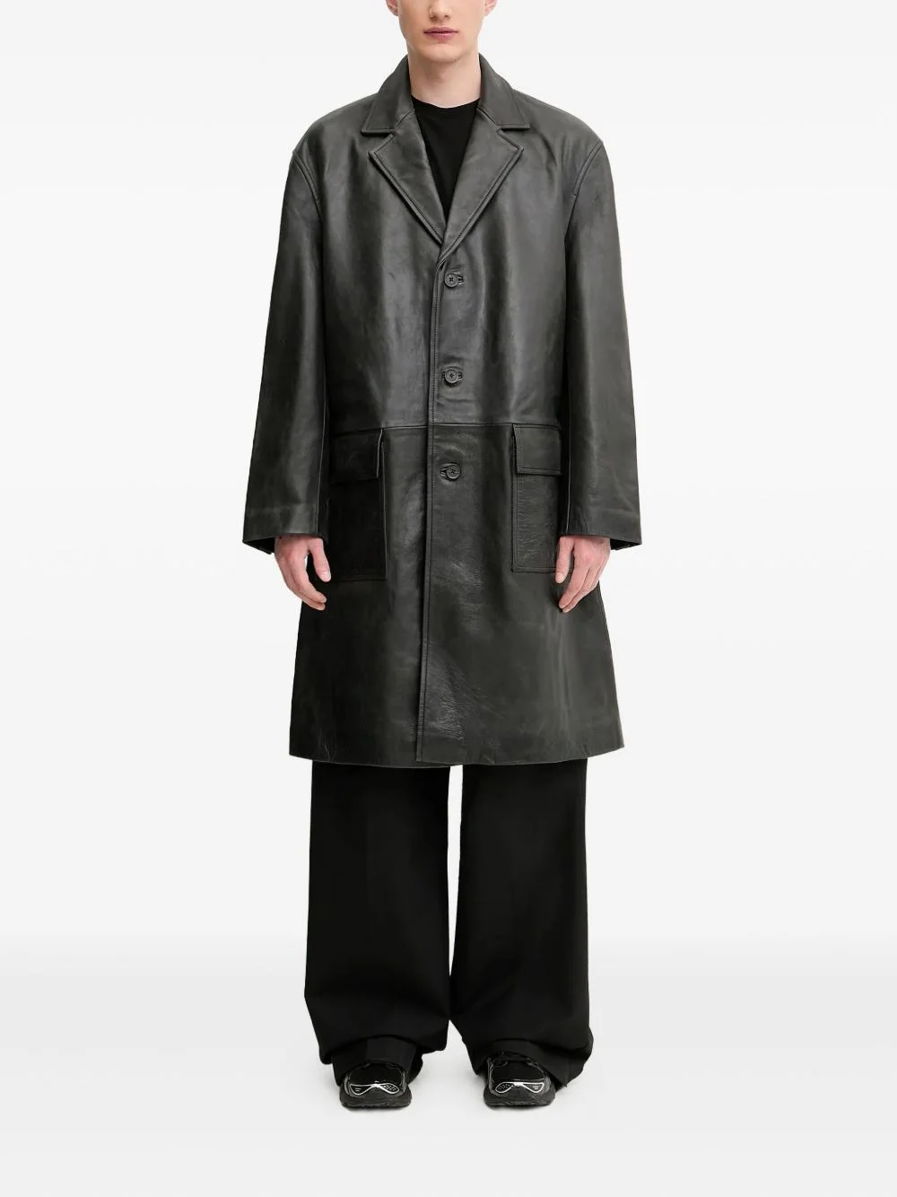 leather coat - 1