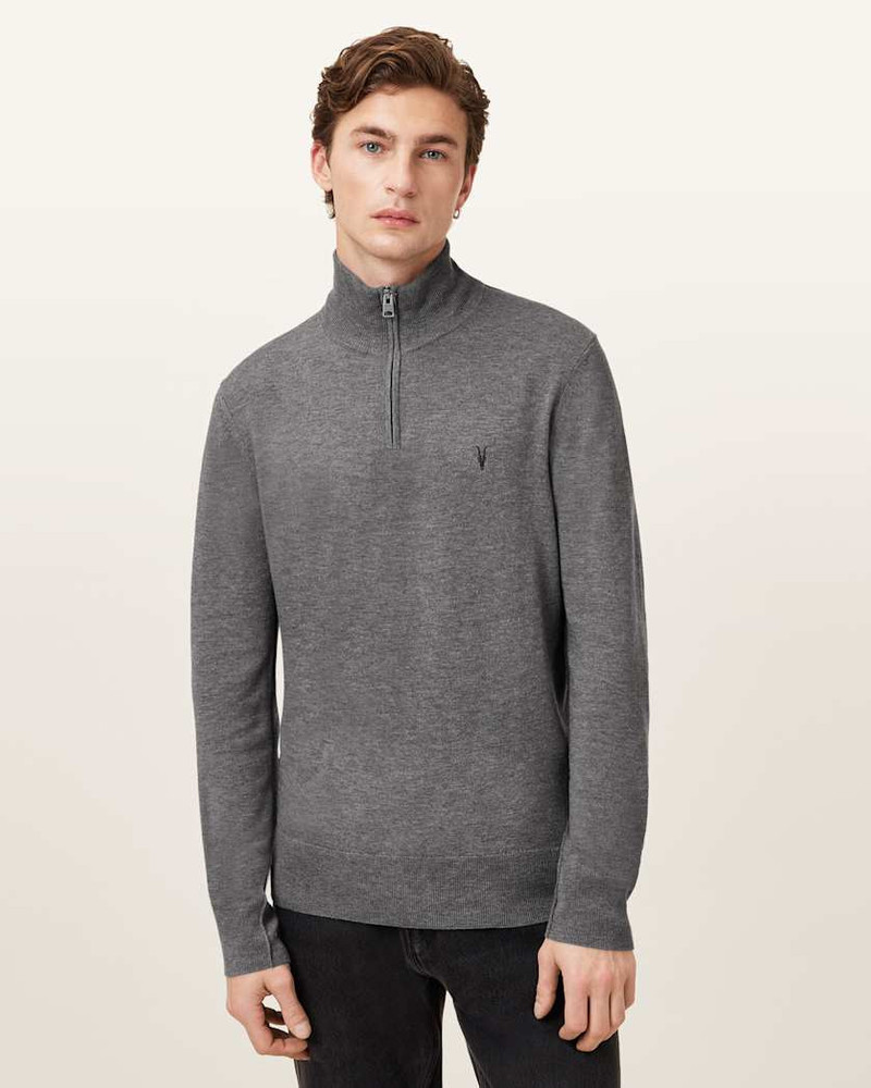 KILBURN ZIP FUNNEL NECK RAMSKULL JUMPER - 1