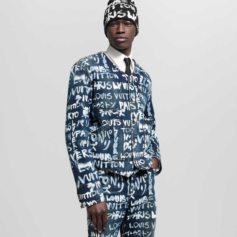 Denim Collarless Jacket 2