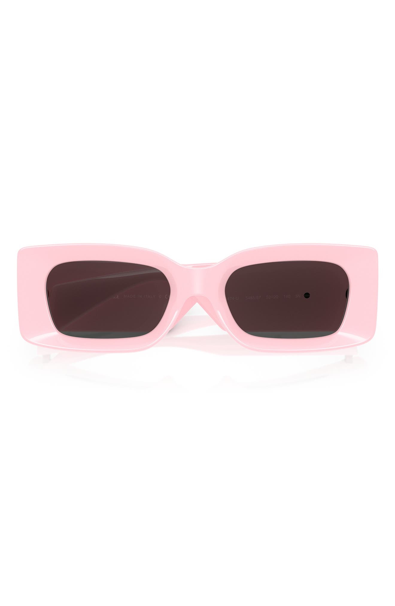 Versace 52mm Rectangular Sunglasses in Pink at Nordstrom - 4