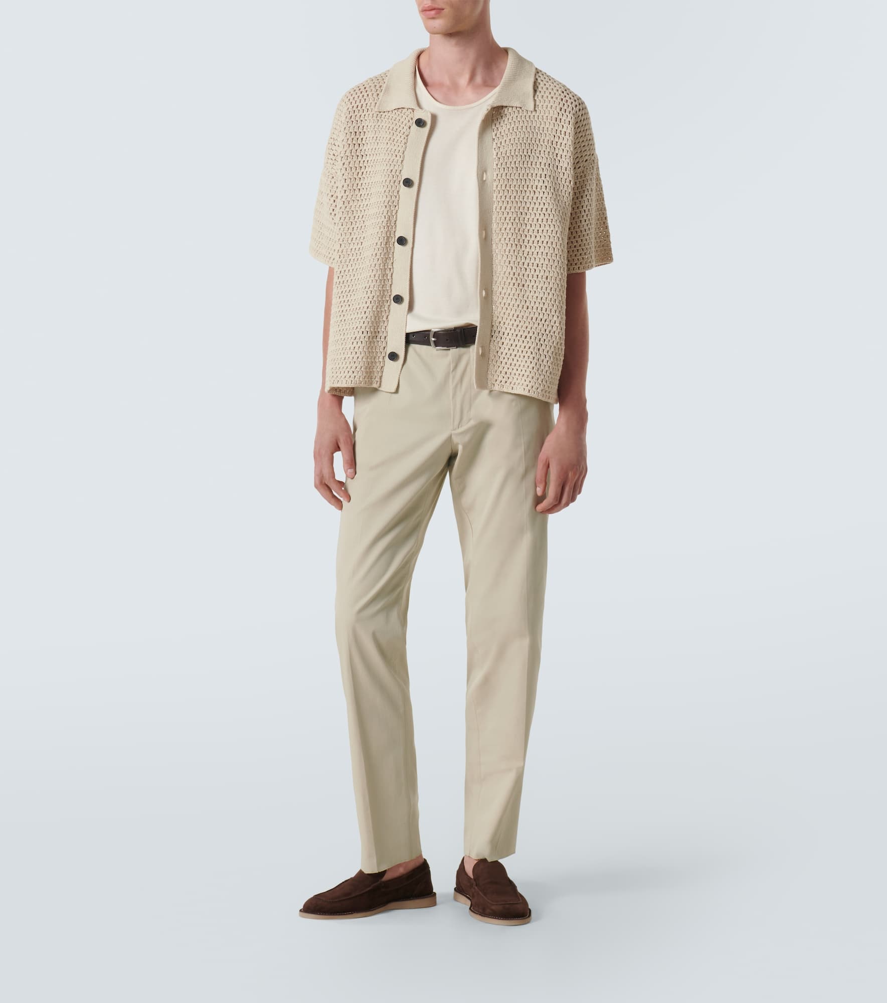 Cotton-blend chinos - 2