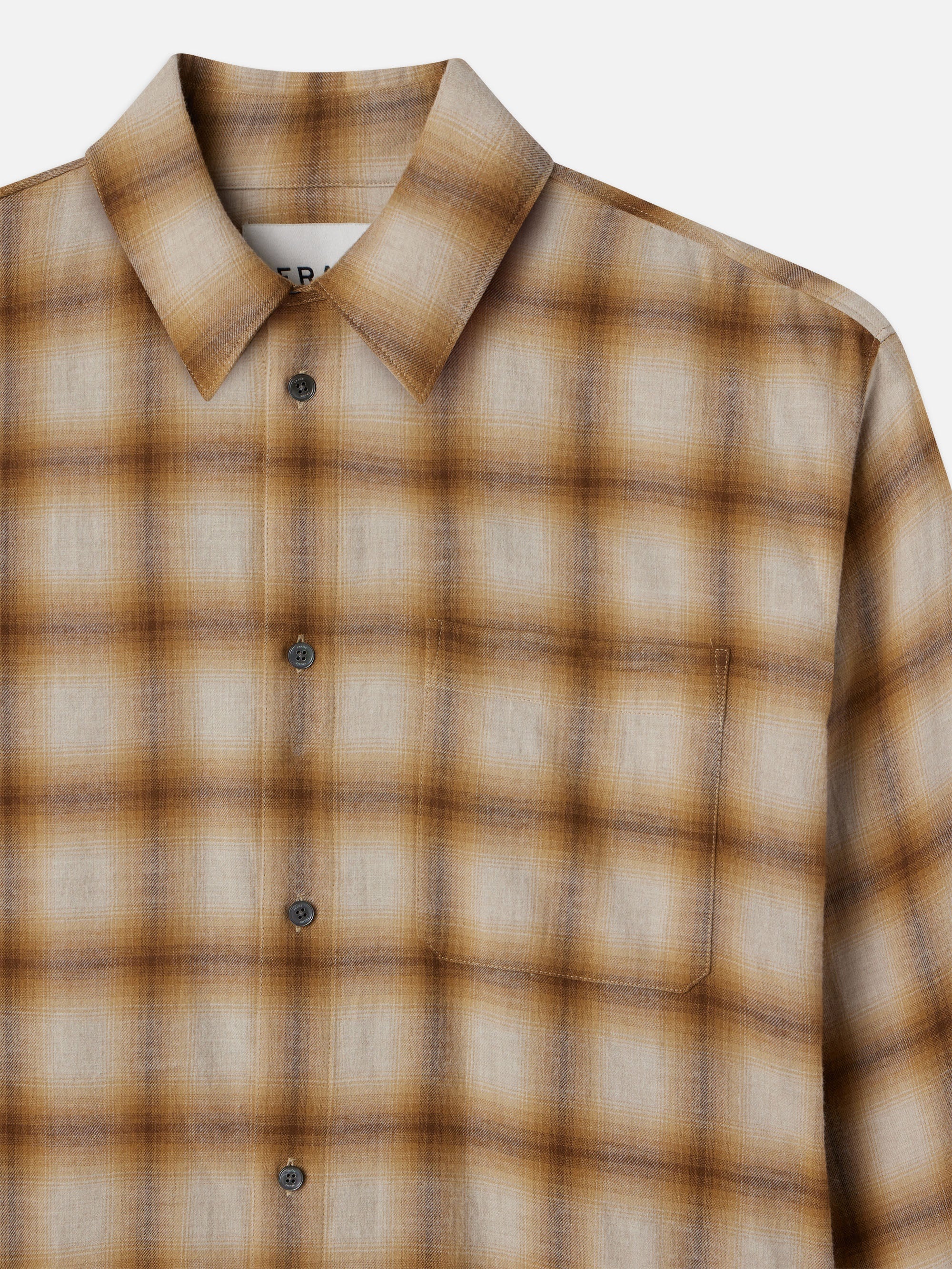 Light Weight Plaid Shirt in Tan Plaid - 3
