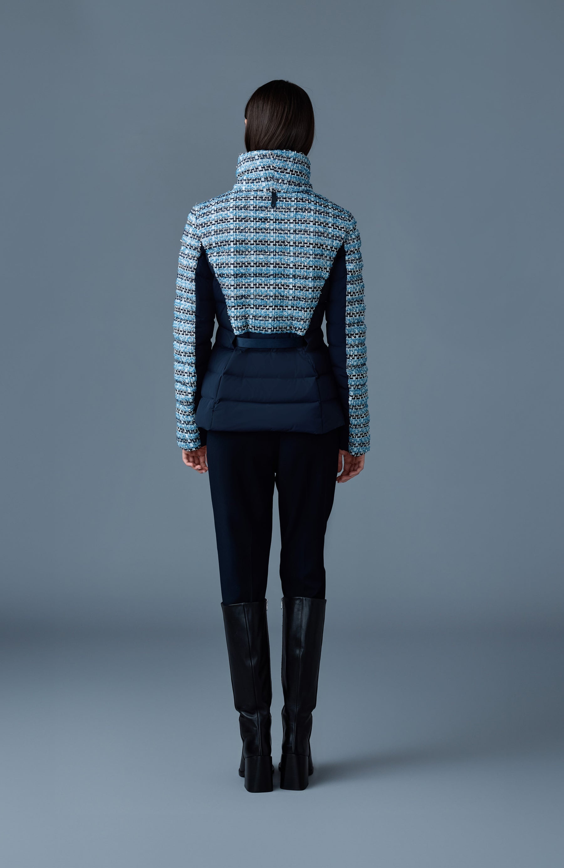 EVITA-TW Mix Media Light down Tweed jacket - 4