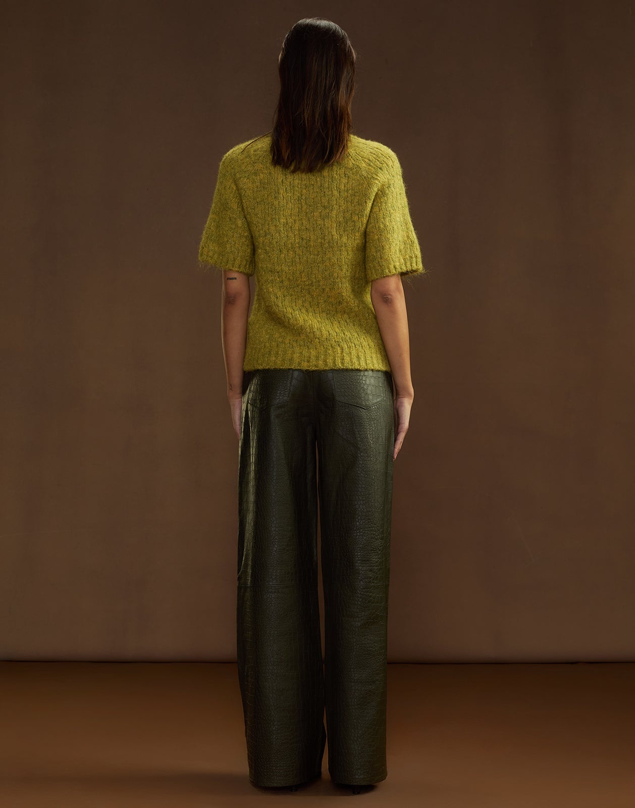 Embossed Leather Pants - 4
