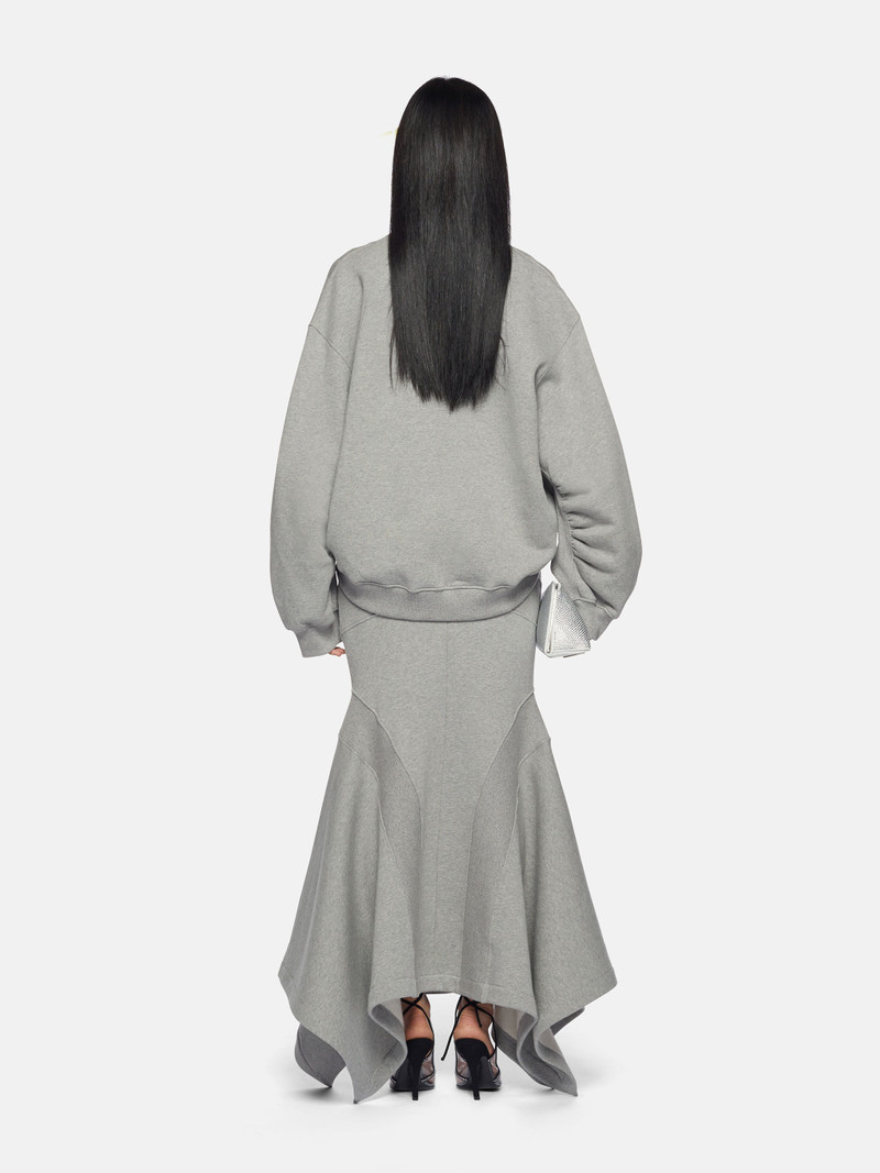 MELANGE GREY MIDI SKIRT 3