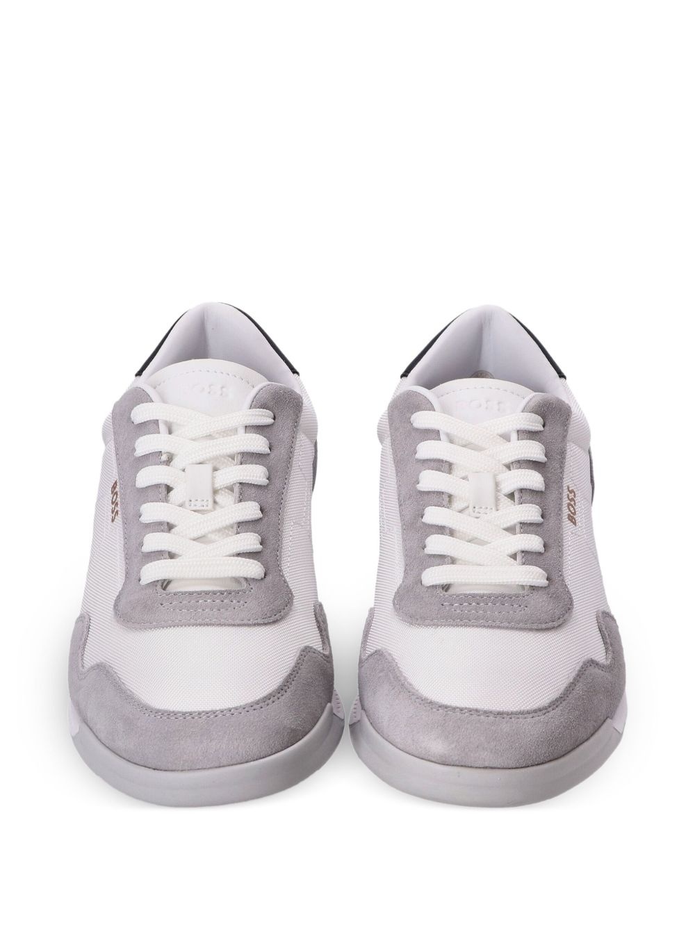 suede-panelled sneakers - 4