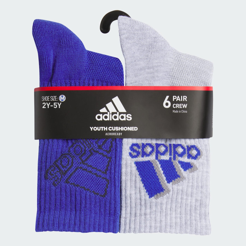 Cushioned Mixed 2.0 6-Pack Crew Socks Kids 3