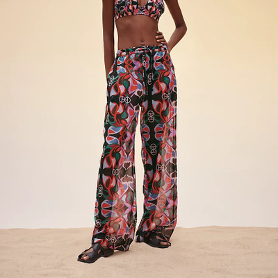 Hermès "Fleurs Miroir H Rond" beach pants outlook